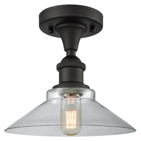 Innovations Lighting 1 Light Disc 10In. Oiled Rubbed Bronze Semi-Flush Mount With Clear Glass, 510585 516-1C-OB-G132